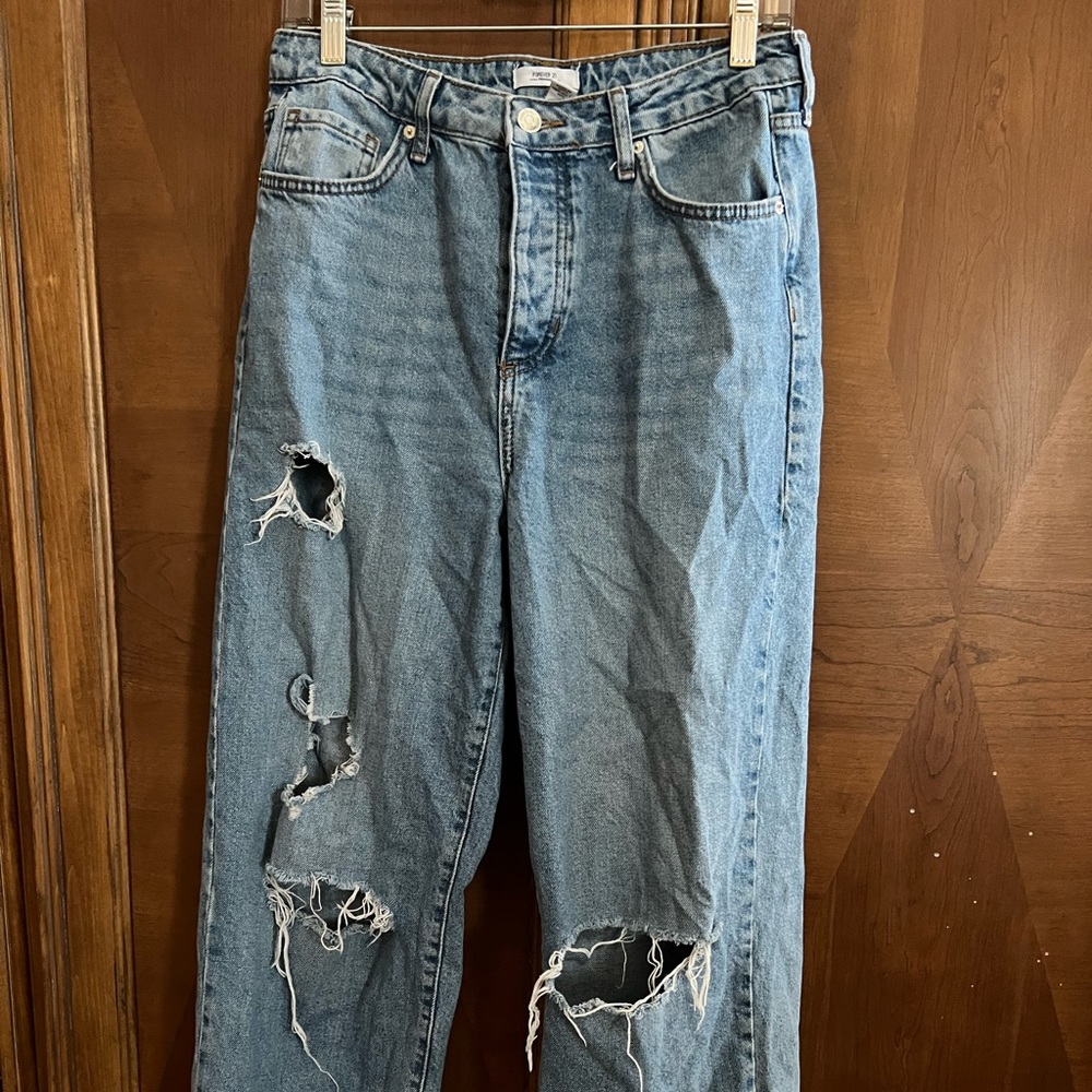 Distressed Forever 21 Mom Jeans